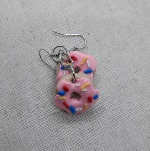 Handmade donut earrings